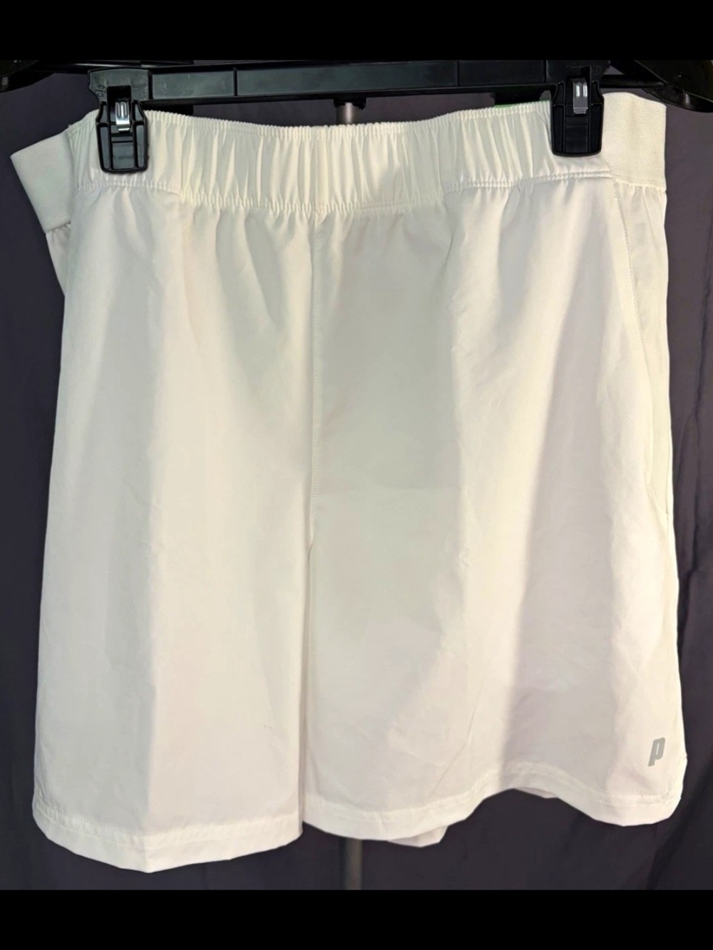Performance White Men's Athletic Shorts